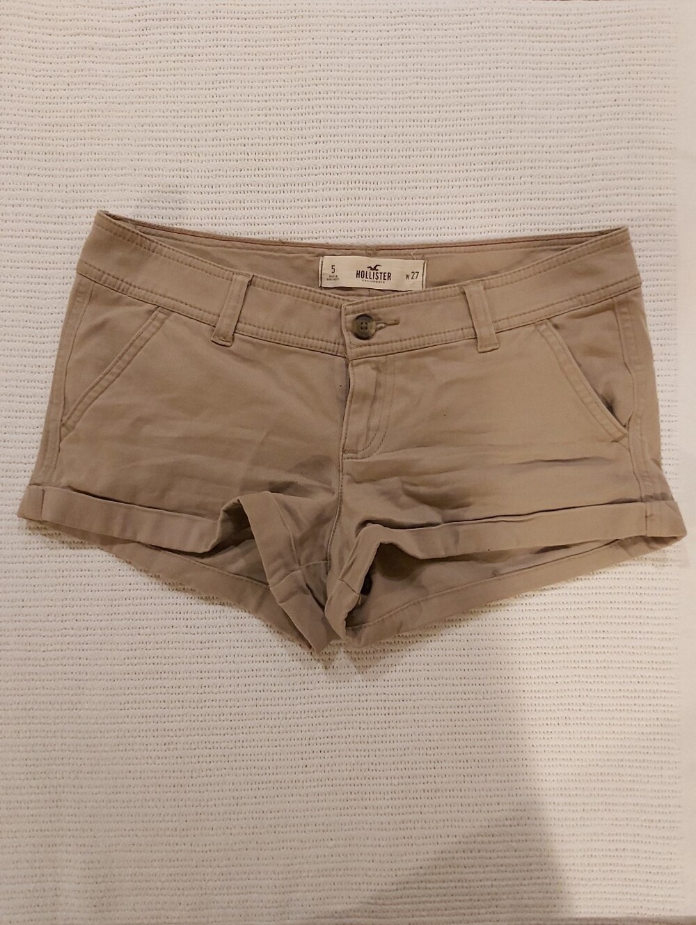 Hollister Women's Khaki Cotton Shorts
